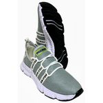 Tênis Masculino, Sapato Feminino Unissex Academia, Corrida, Caminhada Confortável Polo Wind Cinza