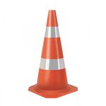 Cone Rigido 75cm Laranja e Branco Plastcor 700.00503 sinalização