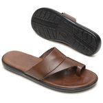 Chinelo Masculino em Couro R3 TABACO