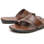 Chinelo Masculino em Couro R3 TABACO