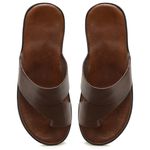 Chinelo Masculino em Couro R3 TABACO