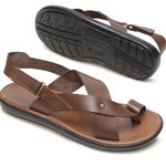 Chinelo Masculino em Couro R4 TABACO