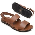 Chinelo Masculino em Couro R26 CONHAQUE