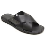 Chinelo Masculino em Couro R16 PRETO