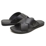 Chinelo Masculino em Couro R16 PRETO