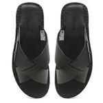 Chinelo Masculino em Couro R16 PRETO