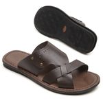 Chinelo Masculino em Couro R27 Café