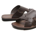 Chinelo Masculino em Couro R27 Café