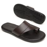 Chinelo Masculino em Couro R3 CAFE