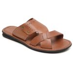Chinelo Masculino em Couro R27 CONHAQUE