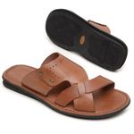 Chinelo Masculino em Couro R27 CONHAQUE