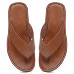 Chinelo Masculino em Couro R25 CONHAQUE