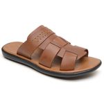 Chinelo Masculino em Couro R17 MARROM
