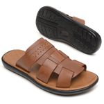 Chinelo Masculino em Couro R17 MARROM