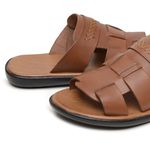 Chinelo Masculino em Couro R17 MARROM
