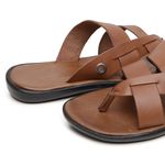 Chinelo Masculino em Couro R15 CONHAQUE