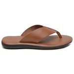 Chinelo Masculino em Couro R13 CONHAQUE
