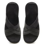 Chinelo Masculino em Couro R9 PRETO