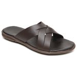 Chinelo Masculino em Couro R9 MARROM