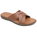 Chinelo Masculino em Couro R9 CONHAQUE