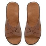 Chinelo Masculino em Couro R9 CONHAQUE
