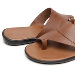 Chinelo Masculino em Couro R3 CONHAQUE