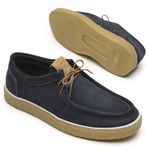 Bota Masculina Paris Cano Baixo: Estilo Cacareco Vintage em Couro com Design Rústico e Confortável Azul 615-AZUL