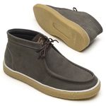 Bota Masculina London Estilo Cacareco em Couro com Design Rústico e Conforto Gray 616-GRAY