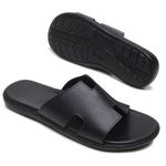 Chinelo Masculino em Couro NJ Preto - Leveza e Elegância
