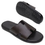 Chinelo Masculino em Couro NJ Café - Leveza e Elegância