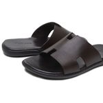 Chinelo Masculino em Couro NJ Café - Leveza e Elegância