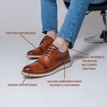 Sapato Masculino Social Couro Otago Caramelo Estilo Versátil
