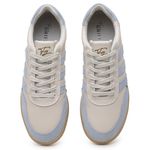 Tênis Feminino em Couro Azul BB OFF White - Tendência e Conforto