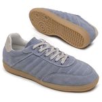 Tênis Feminino em Couro Jeans Linho - Tendência e Conforto