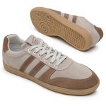 Tênis Feminino em Couro Mel e Linho - Tendência e Conforto