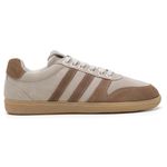 Tênis Feminino em Couro Mel e Linho - Tendência e Conforto