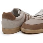 Tênis Feminino em Couro Mel e Linho - Tendência e Conforto