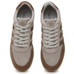 Tênis Feminino em Couro Mel e Linho - Tendência e Conforto