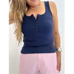 REGATA BOTÕES AZUL MARINHO 