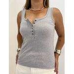 REGATA BOTÕES CINZA 