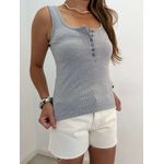 REGATA BOTÕES CINZA 