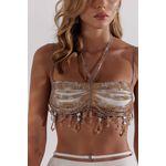 Top Cristais Jurerê Nude/Prata