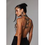 Top Cristais Jurerê Preto/Prata