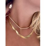 Corrente Ouro Laminada Fita Maleável Fika + Ammi