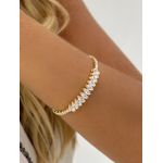 Pulseira Ouro Bracelete Riviera Cristal FIKA + AMMI