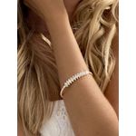 Pulseira Ouro Bracelete Riviera Cristal FIKA + AMMI