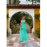 Vestido Tule Cannes Verde Água