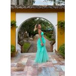 Vestido Tule Cannes Verde Água