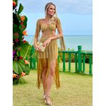 Vestido Crochet Holbox Dourado (SOB ENCOMENDA)