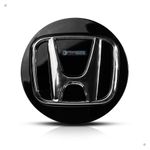 Calotinha Centro de Roda Honda New Civic HR-V CR-V Accord – Preto com Logo Cromado – Encaixe Perfeito + Visual Original